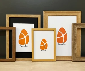 Modern OAK Styles Picture Frame Photo Frame Poster Frame With Mount A2 A3 A4 A5 - Picture 1 of 60