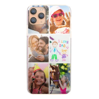 Personalised Phone Case For iPhone 13/12/11/MAX/XR;1-6 Photo Collage Hard Cover - Image 1 of 4