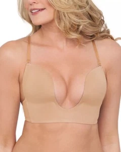 Fashion Forms Convertible Seamless U Plunge Bra Beige Size 38D New With Tags - Picture 1 of 5