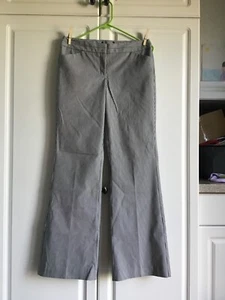Nuevos pantalones Express para mujer talla 4 blancos con rayas negras pierna acampanada clásica - Imagen 1 de 5