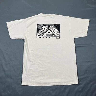 Vintage Tweeners Hockey Tee 1995 USA Made Double Sided XL Tan VTG 90s Hockey - Image 1 of 4