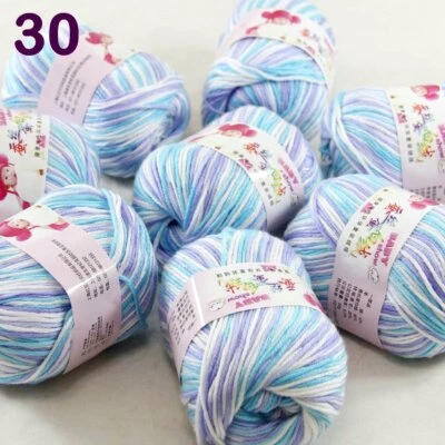Sale 8 Skeinsx50gr DK Baby Cashmere Silk Wool Children Hand Knit Crochet Yarn 30 - Image 1 of 4