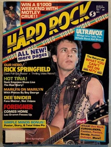 Hard Rock Magazine October 1985 Rick Springfield,Tina Turner,Foreigner, Ultravox - Picture 1 of 15