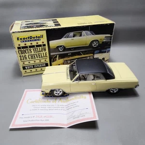 Exact Detail 1965 Malibu SS 396 Turbo Jet 1:18 Diecast Crocus Yellow Vinyl Top - Picture 1 of 24