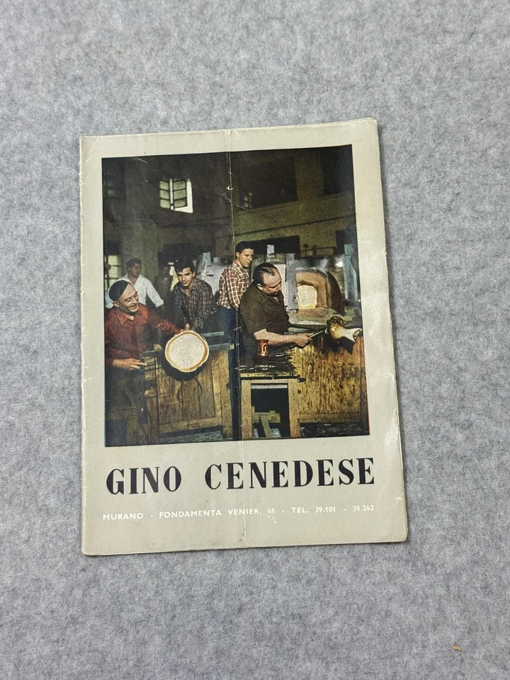 Folleto publicitario vintage de cristal de Murano de Gino Cenedese mapa de Venecia desplegable Foto 1 de 4