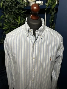 Ralph Lauren Hemd LS Langarm blau weiß gestreift Herren 16,5 34/35 Classic Fit - Bild 1 von 4