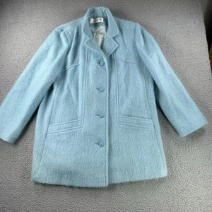 VTG Elegant Fashions Coat Womens M/L Mid Length Mohair Wool Blend 50s 60s Retro - Picture 1 of 17