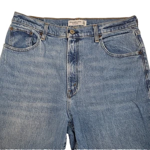 Abercrombie & Fitch 90’s Straight Ultra High Rise Jeans Size 32/12XL -Inseam 33" - Picture 1 of 12