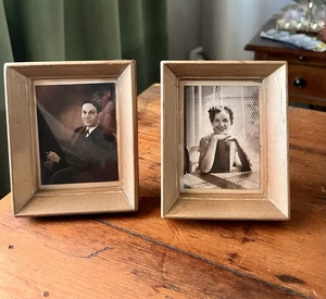 Vintage 5x4 Frame Set W/ Pictures Classic 50s American TV Like Family Mom & Dad - Picture 1 of 5