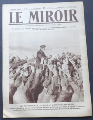 Le Miroir Journal (The Mirror) Sunday 17 January 1915, No. 60 French Magazine. Foto 1 de 4