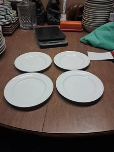 4 platos de postre/pan Gorham blancos modernos ranurados de 6 1/4" Euc Bin Aaa - Imagen 1 de 6