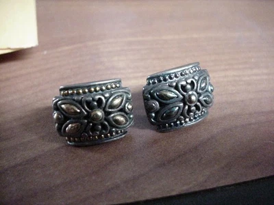 PENDIENTES DE PLATA ESTERLINA 925 18K JOHN HARDY PUNTO JAISALMER CON BISAGRAS 11,56 GRAMOS Foto 1 de 4