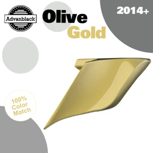 Olive Gold Stretched Extended Side Cover For 2014+ Harley Street Road Glide - Imagen 1 de 11