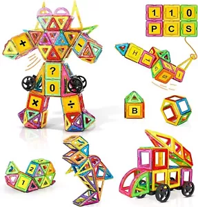 110 Magnetische Bausteine Teiliger Riesenrad Aufbewahrungstasche Büchlein 5.5CM - Bild 1 von 10