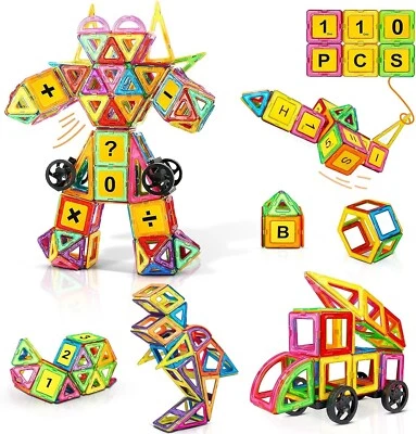 SINOMUND 110 Magnetische Bausteine Teiliger Riesenrad Aufbewahrungstasche Büchlein Toys