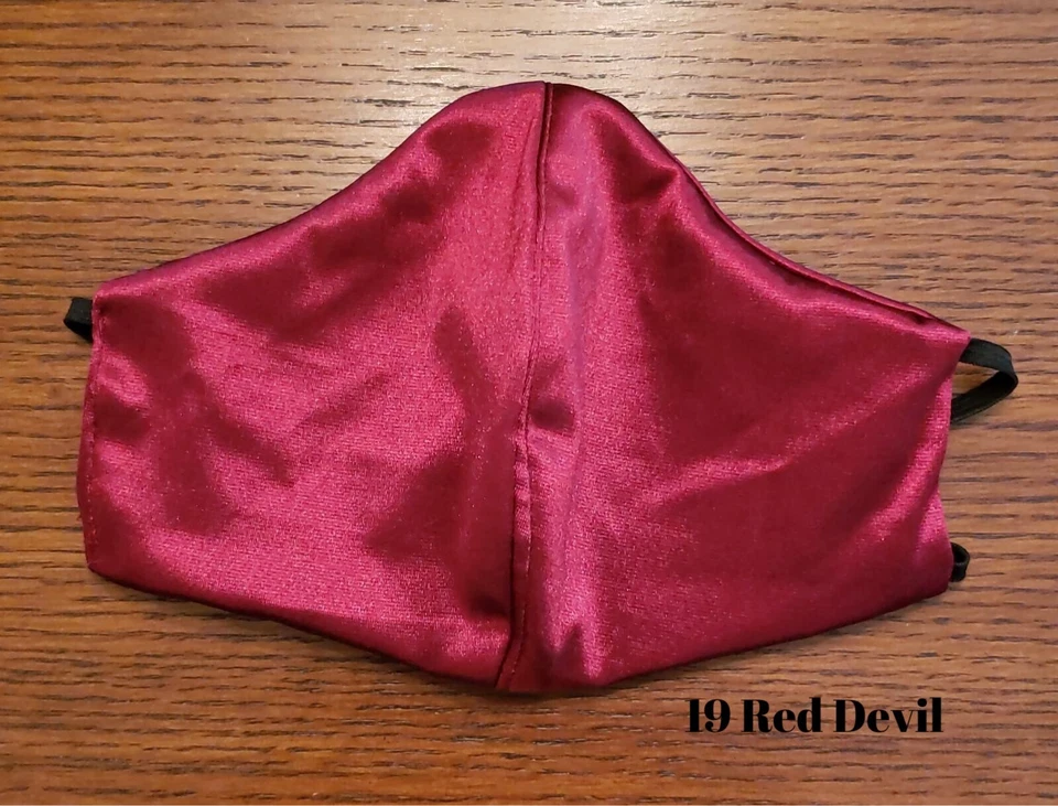 Double Triple Layer Washable Face Mask with Filter Handmade in USA Red Devil - Image 1 of 1