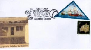 SALUTES LITTLE LEAGUE BASEBALL PROGRAMS - OSHTEMO, MI 2008 FDC16894 - Picture 1 of 1