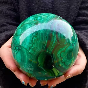 5,24 Pfund Natürliche Malachit Kugel Quarz Kristall Energie Kugel Reiki Heilung - Bild 1 von 14