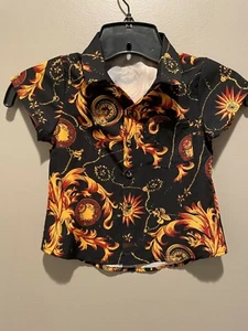 Shein Girl/Boy Multicolor Short Sleeve Button Up Shirt Size 6 Excellent Cond. - Picture 1 of 4