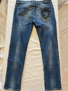 Versace Versus "Big pocket logo" faded jeans size W36 in ex consee pics/dscrptn