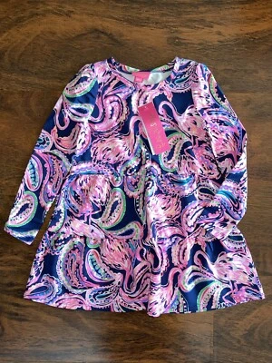 Lilly Pulitzer Girl SMALL 4-5 Flock To The Top MINI ARLETTE DRESS Swing Tier NWT - Image 1 of 3