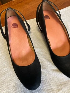 Bared Mockingbird ladies black suede leather wedge heels 39 - Picture 1 of 19
