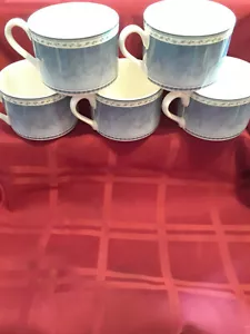 Fitz and Floyd Flat Cups(5) Classic Choices Country Blues 1999-2001 - Picture 1 of 4