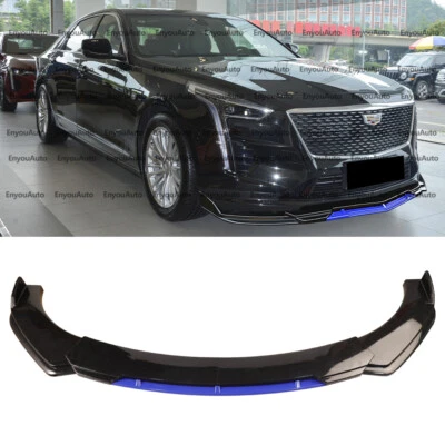 For Cadillac XT4 XT5 XT6 Front Bumper Lip Spoiler Splitter Gloss Black Blue Foto 1 de 4