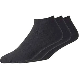 RARE (3) PAIR NEW FootJoy Mens ComfortSof SPORT Golf Socks, ALL BLACK - Picture 1 of 1