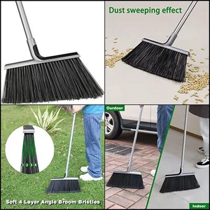 Broom Floor Cleaning Long Handle Angle Brooms Heavy Duty Home Garage Kitchen NEW - Picture 1 of 8