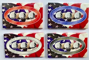 2004 State Quarter Set Philadelphia Denver Gold Platinum Plated COA Boxes - Picture 1 of 5