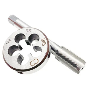 1/2-36 Tap & Die Set Right Hand 1/2x36 Thread Tap Die HSS RH Tool - Picture 1 of 6