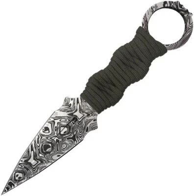 Takumitak Defender Fixed Dagger 4.13" 3Cr13 Steel Blade Cord Wrapped Handle - Image 1 of 4