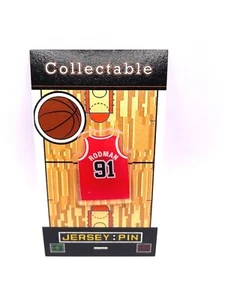 Chicago Bulls Dennis Rodman jersey lapel pin-Classic throwback Collectable-WORM - Picture 1 of 1