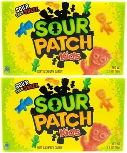 2x Sour Patch Kids Caja de Teatro Suave y Masticable Caramelo 99g Ácido Luego Dulce - Imagen 1 de 3