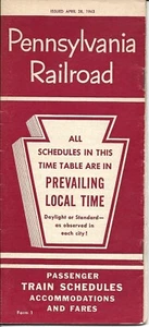 Railroad Timetable - Pennsylvania - 28/04/63 - Bild 1 von 1