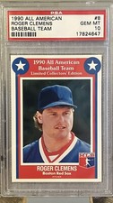 ROGER CLEMENS 1990 All American Baseball Team PSA 10 GEM MT #8 **POP 5**