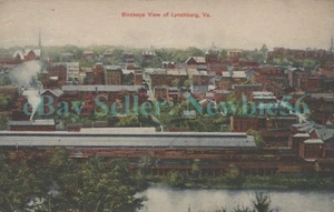 Lynchburg VA - BIRDSEYE OF CITY & FACTORY - Postal Virginia - Imagen 1 de 2