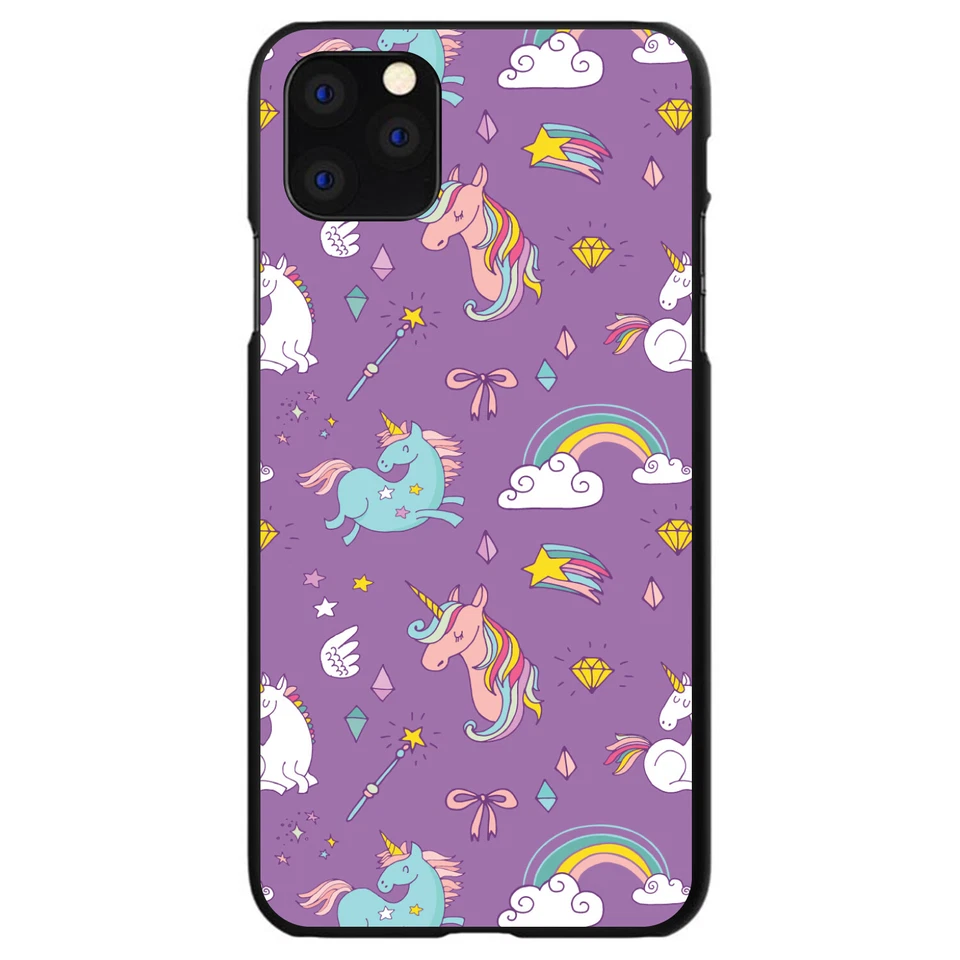 Hard Case Cover for iPhone / Samsung Galaxy Unicorn Rainbow Wand - Purple - Image 1 of 1