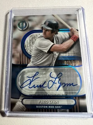 2024 Topps Tribute Autographs Blue #TAFL Fred Lynn AUTO /150 RED SOX - Image 1 of 4
