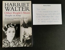 Harriet Walter SIGNED Other People's Shoes (SC, 2009) Dedicated + Signed Card