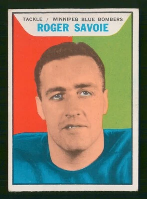 ROGER SAVOIE 1965 TOPPS CFL 65 NO 129 VG+            63318 - Image 1 of 2