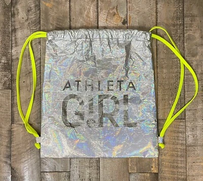 Mochila holográfica con cordón plateada Athleta para niña Foto 1 de 3
