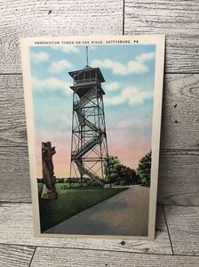 Vintage Aussichtsturm Gettysburg PA Postkarte Ephemera Memorabilia Souvenir - Bild 1 von 7