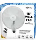 16" WALL MOUNTED FAN WITH REMOTE 3 SPEED AIR COOL TIMER OSCILLATING MESH GRILL