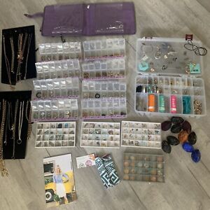 Huge Lot Of Origami Owl Jewelry Lockets Charms Chains Plates Authentic