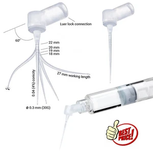 10 piezas aguja de riego dental 60° IrriFLEX 2 orificios 30GA bloqueo Luer - Imagen 1 de 5