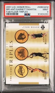 Garnett 2001 Upper Deck Honor Roll Fab Floor Triples GAME USED #KBKGKM - PSA 9 - Picture 1 of 2