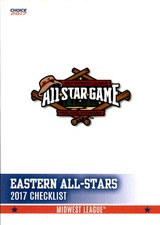 2017 Midwest League All-Stars Choice #NNO1 Checklist - NM Baseball Card