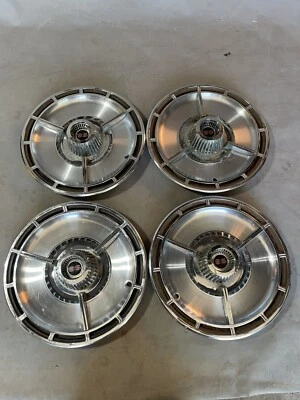 ‘64 1964 Chevy Impala SS Chevelle Malibu Wheel Covers Hubcaps Spinner Hub Caps - Image 1 of 4
